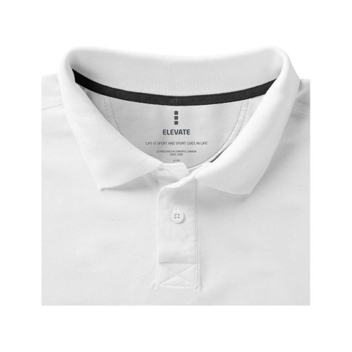 Calgary мужская футболка-поло с коротким рукавом, белый