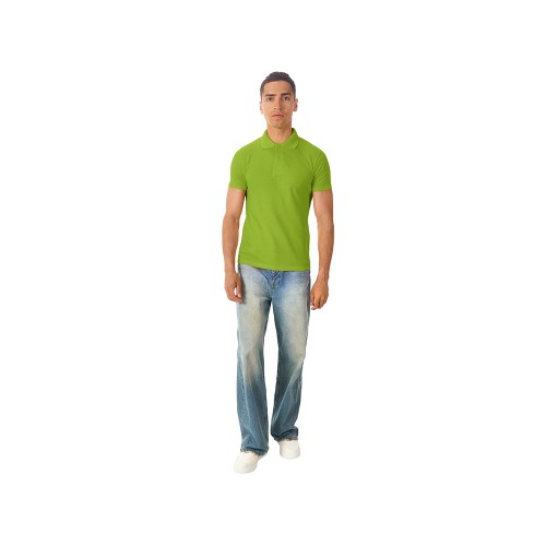 Рубашка поло "First 2.0" мужская, зеленое яблоко