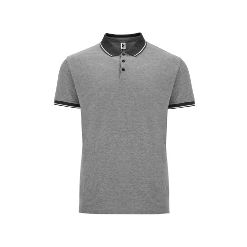 Рубашка поло "Bowie" мужская, меланжевый черный