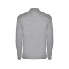 Рубашка поло "Estrella" мужская с длинным рукавом, серый меланж