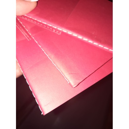 Блокнот A6 Stitch в линейку, красный (Р)