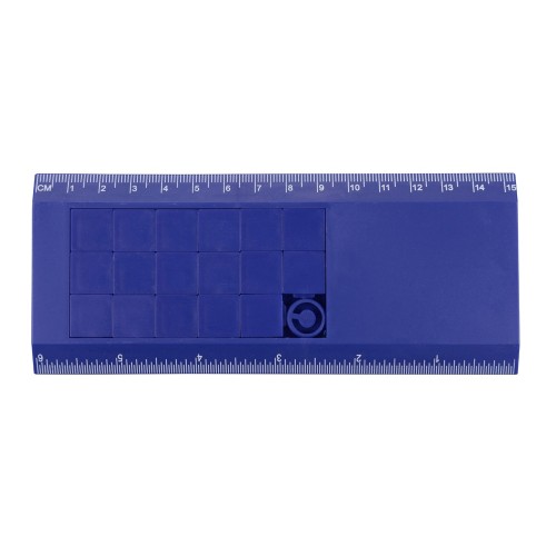 Линейка с игрой «Пятнашки», синий
