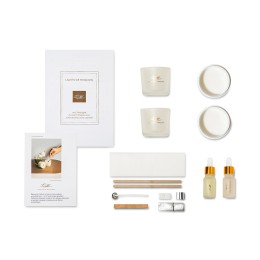 Набор для создания 2-х ароматических свечей: амбра и табак/маракуйя, сандал и пачули