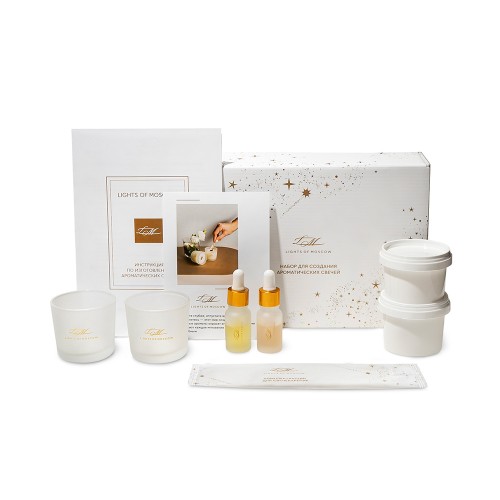 Набор для создания 2-х ароматических свечей: имбирный пряник, рождественская елка