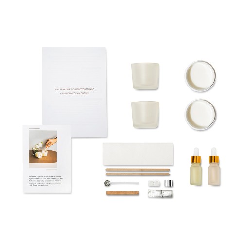 Набор для создания 2-х ароматических свечей: имбирный пряник, рождественская елка (без лого LM)