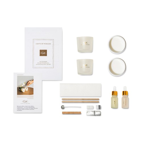 Набор для создания 2-х ароматических свечей: имбирный пряник, рождественская елка