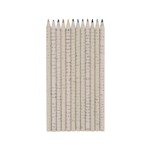 Набор цветных карандашей из "газетной бумаги" в тубе "News", 12шт.