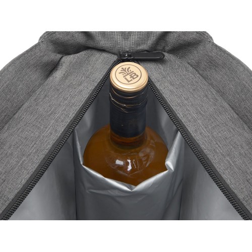 Сумка-холодильник Fabrizio со штопором, серый/черный