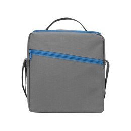 Изотермическая сумка-холодильник "Classic" c контрастной молнией, серый/голубой