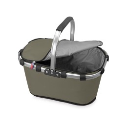 Изотермическая сумка-холодильник "FROST" складная с алюминиевой рамой, серый