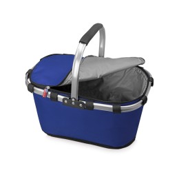 Изотермическая сумка-холодильник "FROST" складная с алюминиевой рамой, синий