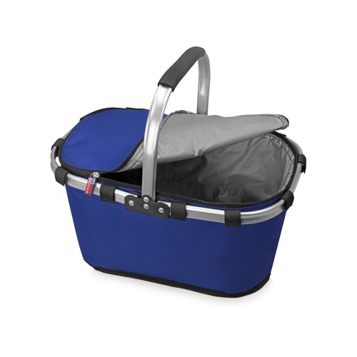 Изотермическая сумка-холодильник "FROST" складная с алюминиевой рамой, синий