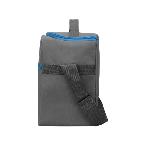 Изотермическая сумка-холодильник "Classic" c контрастной молнией, серый/голубой