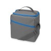 Изотермическая сумка-холодильник "Classic" c контрастной молнией, серый/голубой