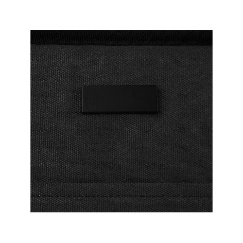 Пищевая сумка-холодильник Joey из брезента, переработанного по стандарту GRS, объемом 6 л на 9 банок, черный