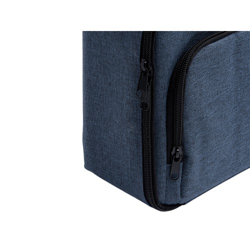 Сумка-холодильник из переработанного полиэстера Сотэк (SOTEK), меланжевый синий