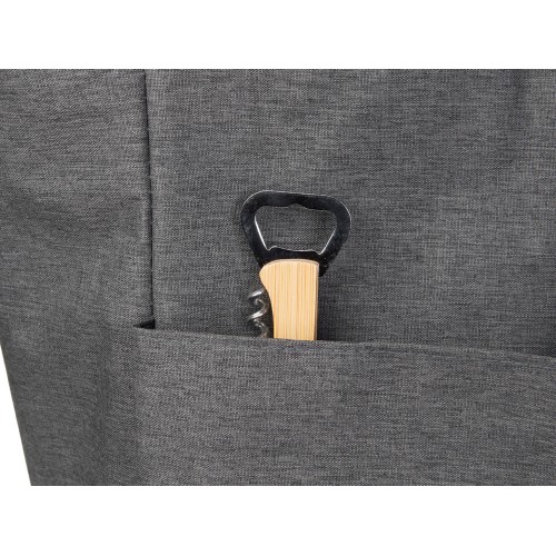 Сумка-холодильник Fabrizio со штопором, серый/черный