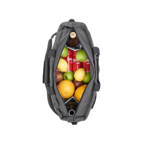 Сумка-холодильник Fabrizio со штопором, серый/черный