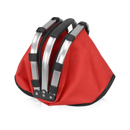 Изотермическая сумка-холодильник "FROST" складная с алюминиевой рамой, красный