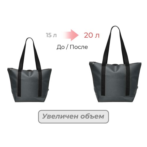 Сумка-холодильник «Cool XL» с двумя лямками на плечо, темно-серый