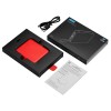 Внешний аккумулятор со встроенным кабелем USB-C «Дэнси», 5000 мАч, красный