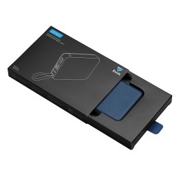 Внешний аккумулятор со встроенным кабелем USB-C «Дэнси», 5000 мАч, темно-синий