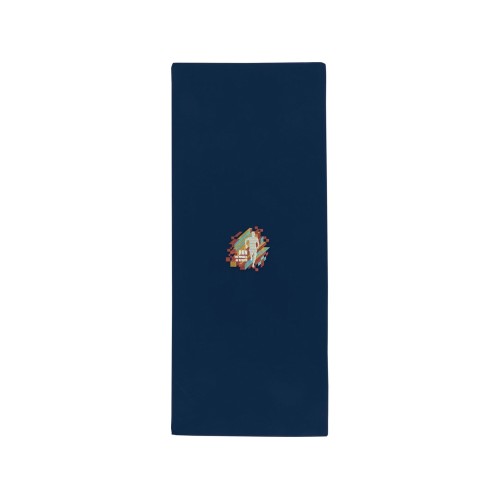 Lucas спортивное полотенце из переработанного полиэстера 30х80 см - Синий нэйви