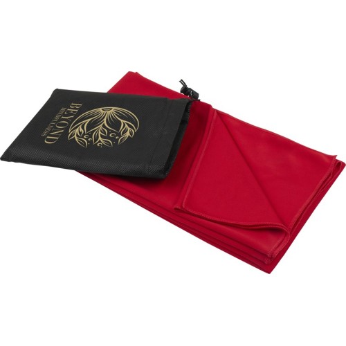 Lucas спортивное полотенце из переработанного полиэстера 70х140 см - Красный