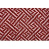 Плед акриловый Tassel с белой бахромой, красный