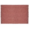 Акриловый плед Harp 130x180 см, белый/бордо