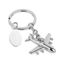 Брелок с шильдом, серебристый