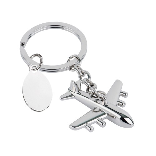 Брелок с шильдом, серебристый