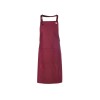 Хлопковый фартук Delight с карманом и регулируемыми завязками, бургунди