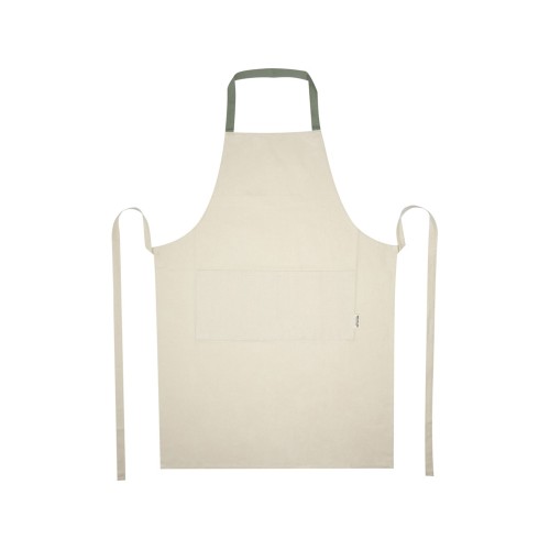 Nia фартук из переработанного хлопка плотностью 200 г/м² - Зеленый яркий