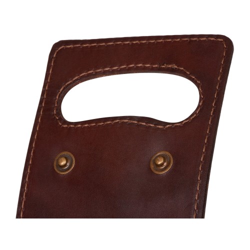 Набор: фартук из натуральной кожи в тубусе, темно-коричневый