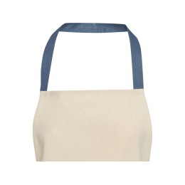 Nia фартук из переработанного хлопка плотностью 200 г/м² - Синий ледяной