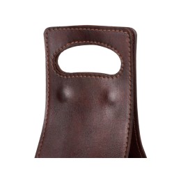 Набор: фартук из натуральной кожи в тубусе, черный с рыжими ремнями