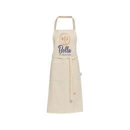 Nia фартук из переработанного хлопка плотностью 200 г/м² - бежевый овсяный