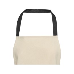 Nia фартук из переработанного хлопка плотностью 200 г/м² - сплошной черный