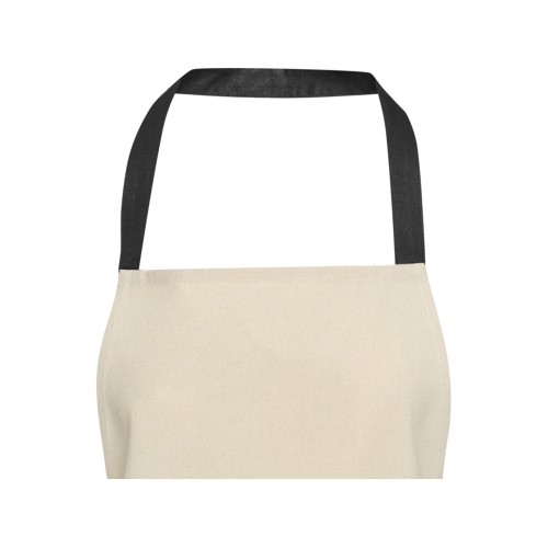 Nia фартук из переработанного хлопка плотностью 200 г/м² - сплошной черный