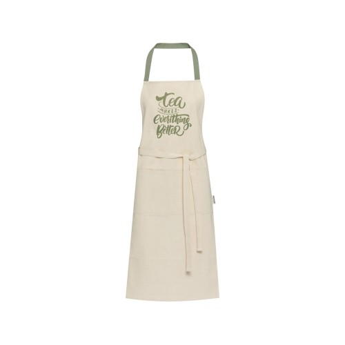 Nia фартук из переработанного хлопка плотностью 200 г/м² - Зеленый яркий