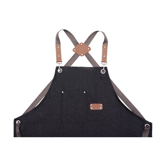 Джинсовый фартук с карманами Fry, черный