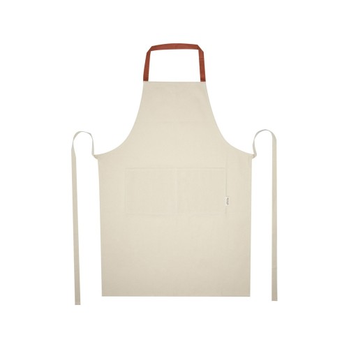 Nia фартук из переработанного хлопка плотностью 200 г/м² - красный кирпичный