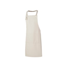 Хлопковый фартук Delight с карманом и регулируемыми завязками, бежевый