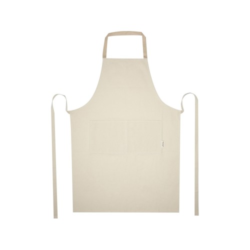 Nia фартук из переработанного хлопка плотностью 200 г/м² - бежевый овсяный