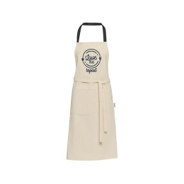 Nia фартук из переработанного хлопка плотностью 200 г/м² - сплошной черный