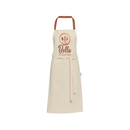 Nia фартук из переработанного хлопка плотностью 200 г/м² - красный кирпичный