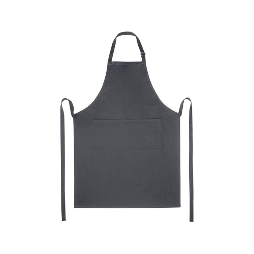 Фартук Andrea плотностью 240 г/м² с регулируемой завязкой на шее - Темно-серый