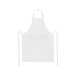 Фартук Andrea плотностью 240 г/м² с регулируемой завязкой на шее - Белый