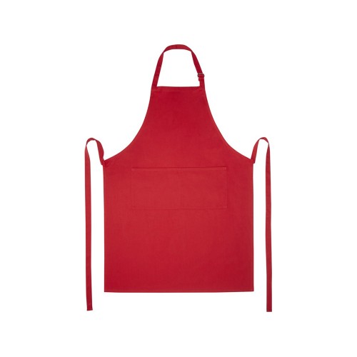 Фартук Andrea плотностью 240 г/м² с регулируемой завязкой на шее - Красный